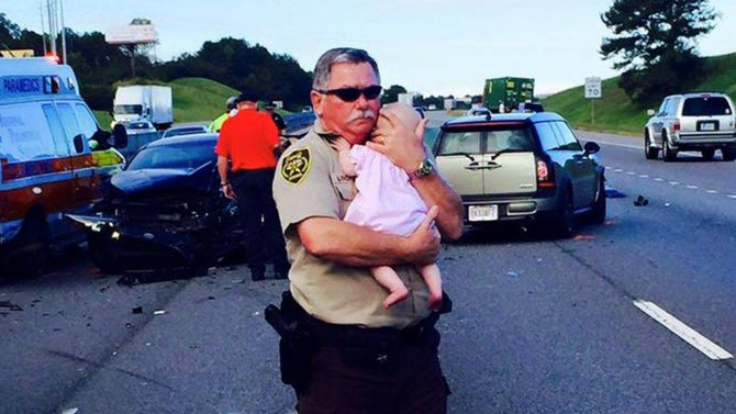 cop and baby