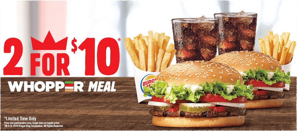 2 For $10 Whopper Meal (Burger King- Boca Raton) | Jeff Eats