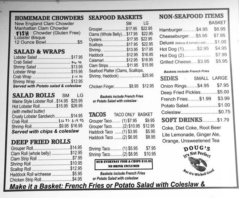 DISH OF THE WEEK (Sunday 12/29/19 Doug’s Seafood Bonita Springs