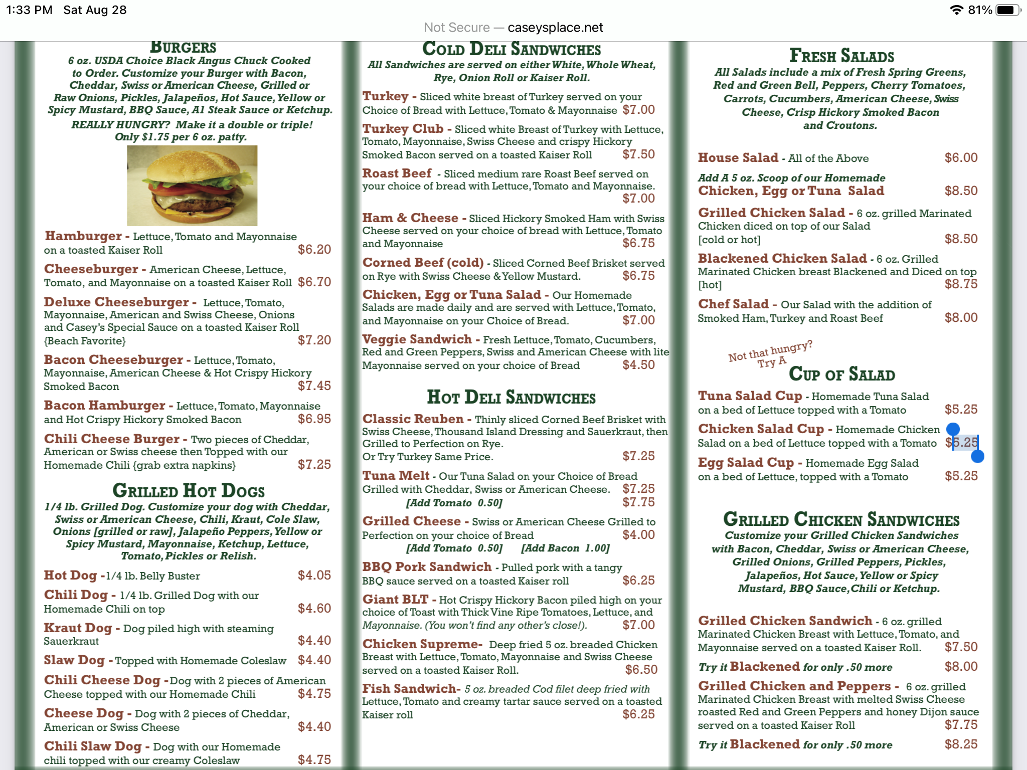 Caseys Forsyth Menu 97 - lgtk3ro
